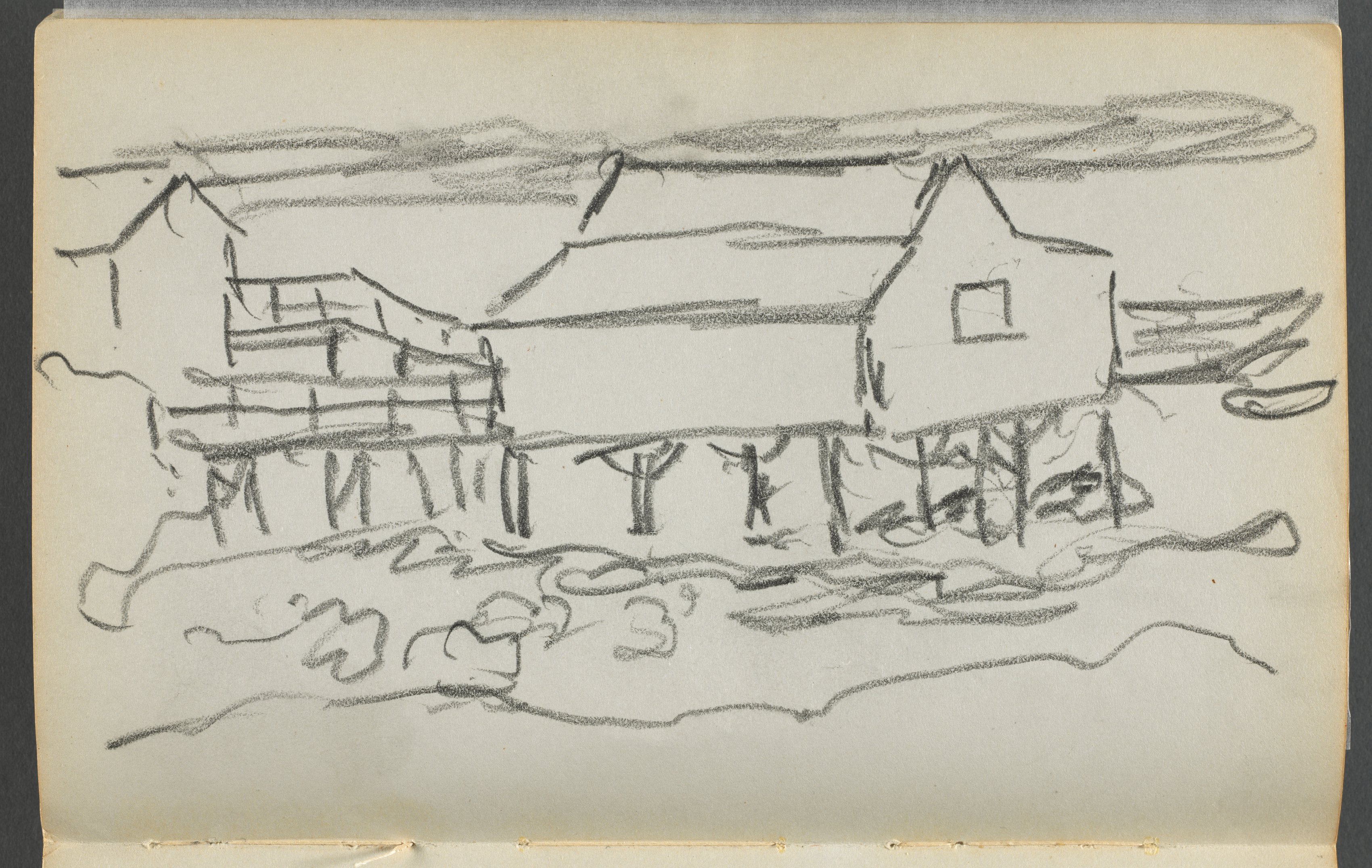 Sketchbook, The Dells, N° 127, page 014: House on a Dock