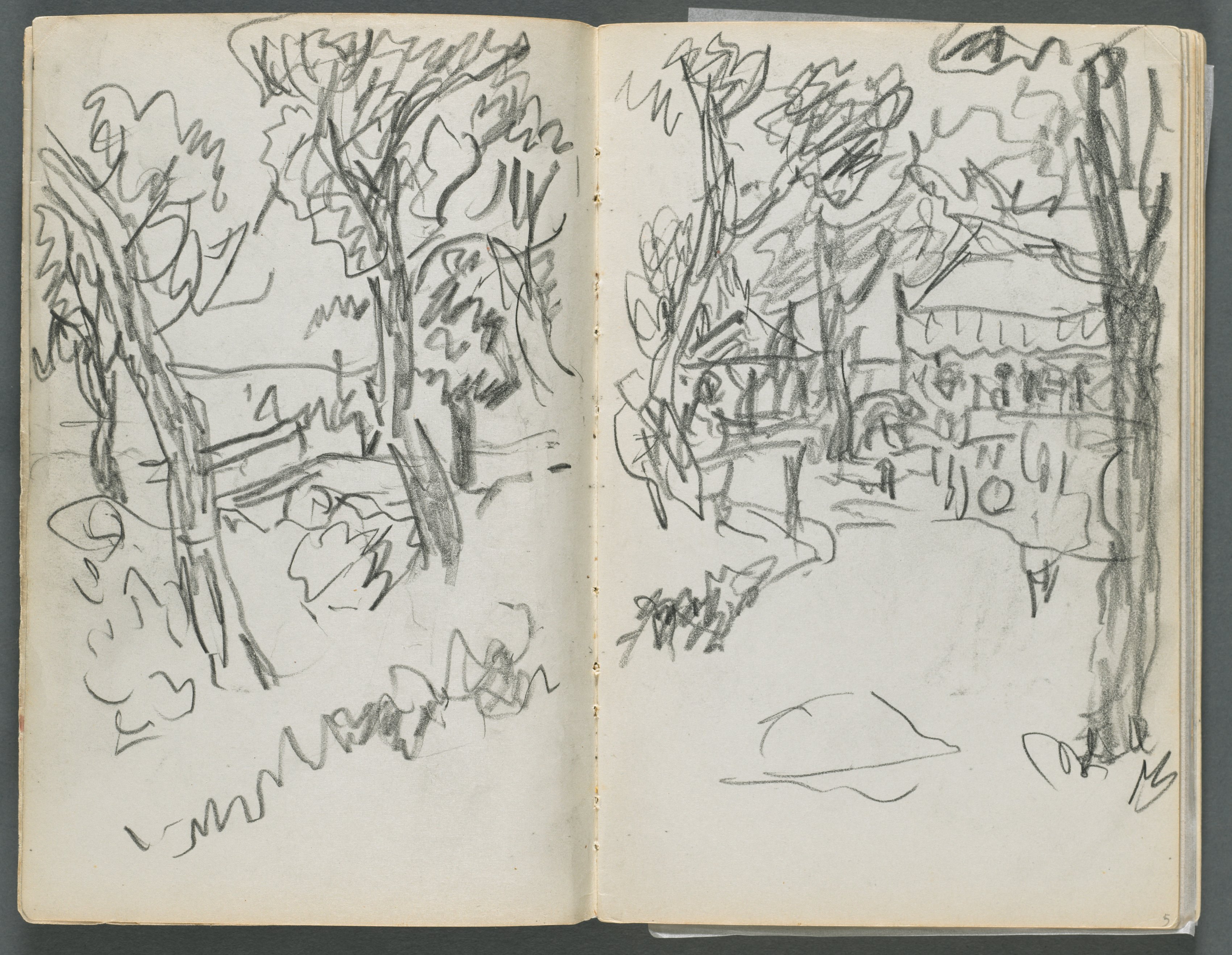 Sketchbook, The Dells, N° 127, page 004& 5: Landscape