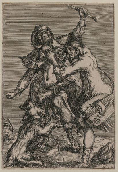 Two Beggars Fighting