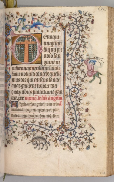 Hours of Charles the Noble, King of Navarre (1361-1425): fol. 262r, Instruments of the Passion
