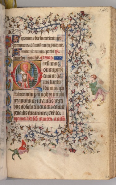 Hours of Charles the Noble, King of Navarre (1361-1425): fol. 267r, St. Bartholomew