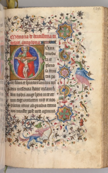 Hours of Charles the Noble, King of Navarre (1361-1425): fol. 259r, The Trinity