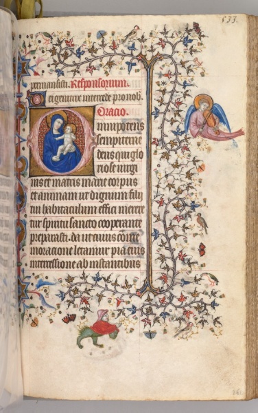 Hours of Charles the Noble, King of Navarre (1361-1425): fol. 261r, Virgin and Child