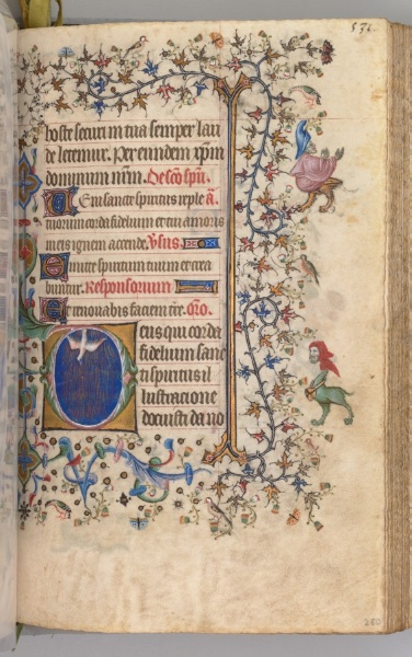 Hours of Charles the Noble, King of Navarre (1361-1425): fol. 260r, Holy Spirit