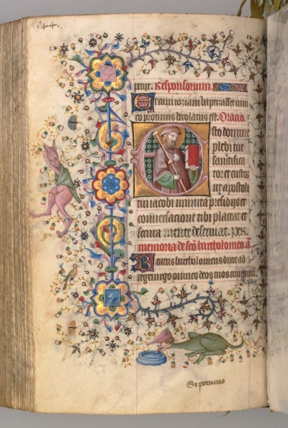 Hours of Charles the Noble, King of Navarre (1361-1425): fol. 266v, St. James