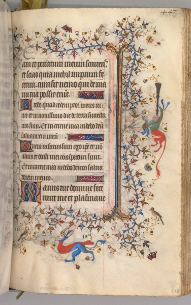 Hours of Charles the Noble, King of Navarre (1361-1425): fol. 218r, Text