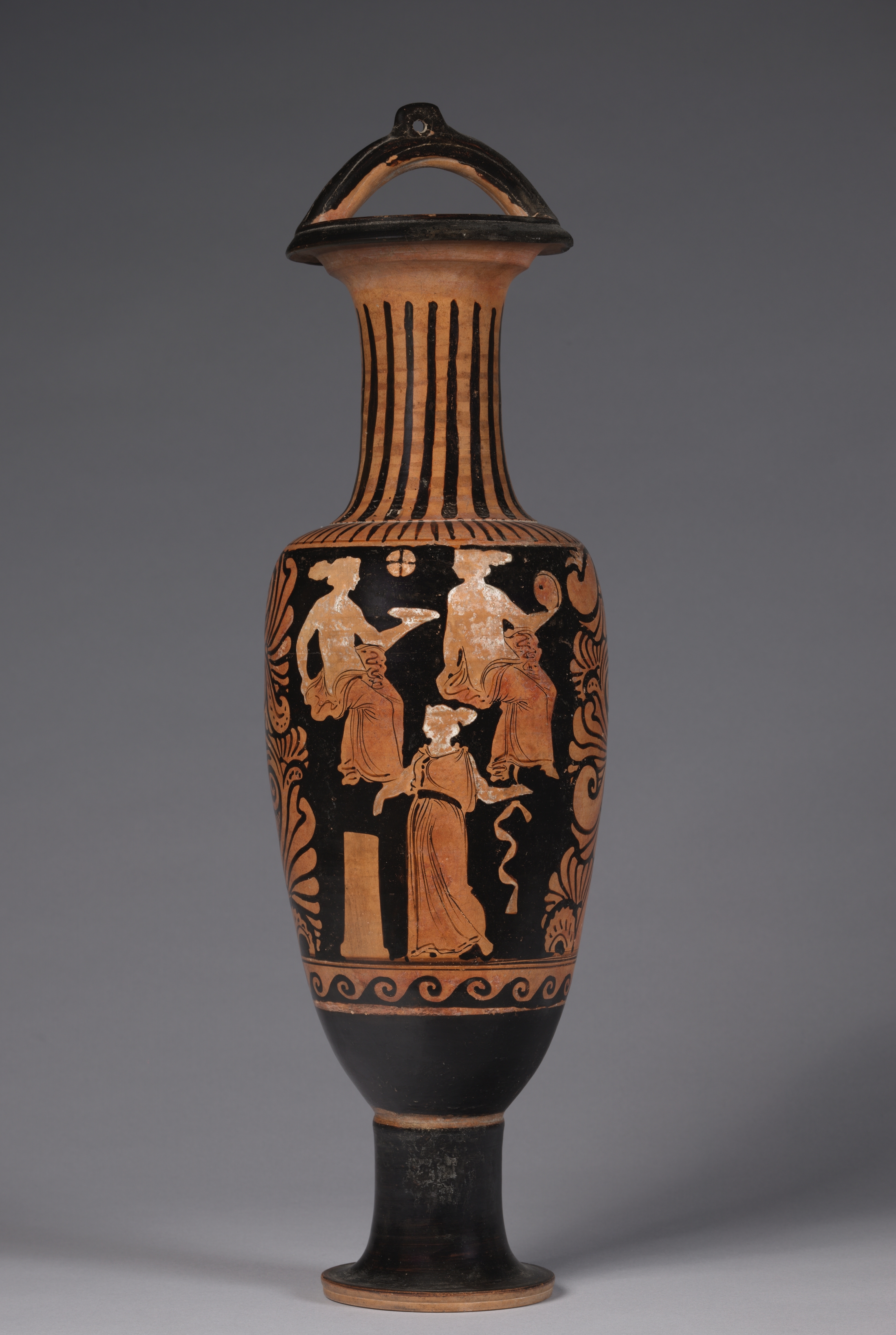 Red-Figure Bail Amphora (Storage Vessel): Draped Women