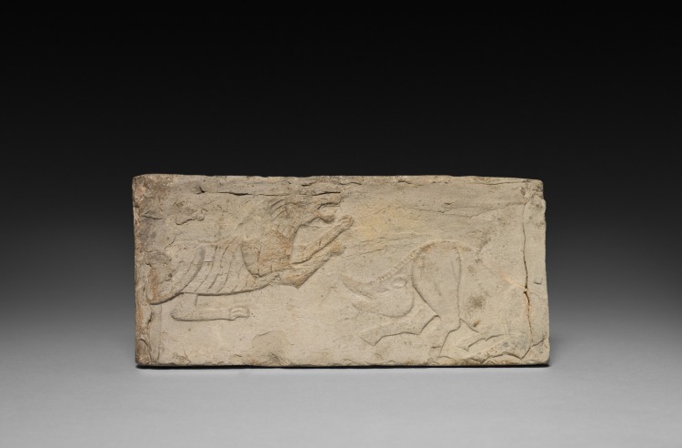 Relief with Rampant Tiger and Boar from a Funerary Stove Model