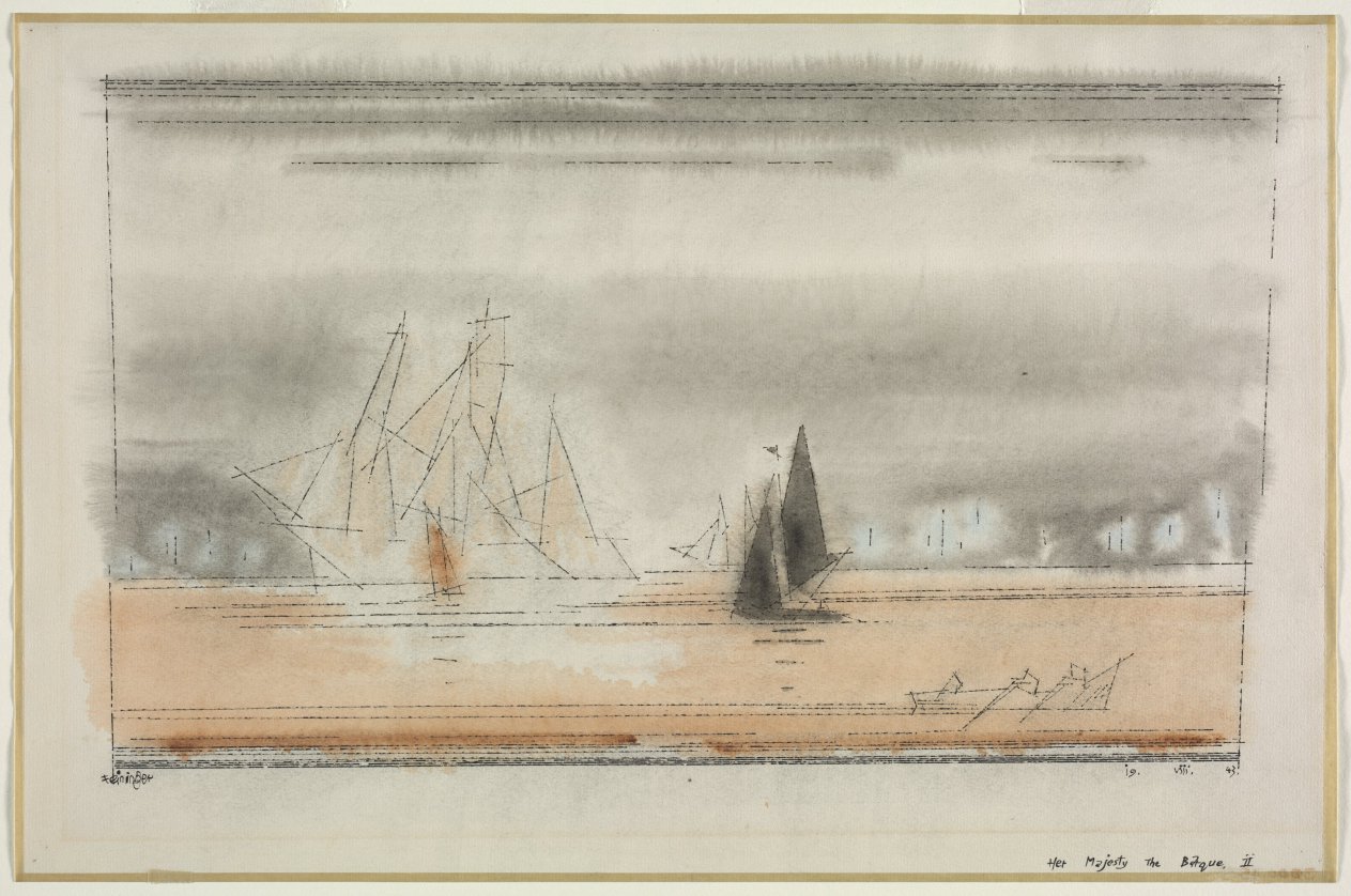 Her Majesty the Barque II, Lyonel Feininger, 1943