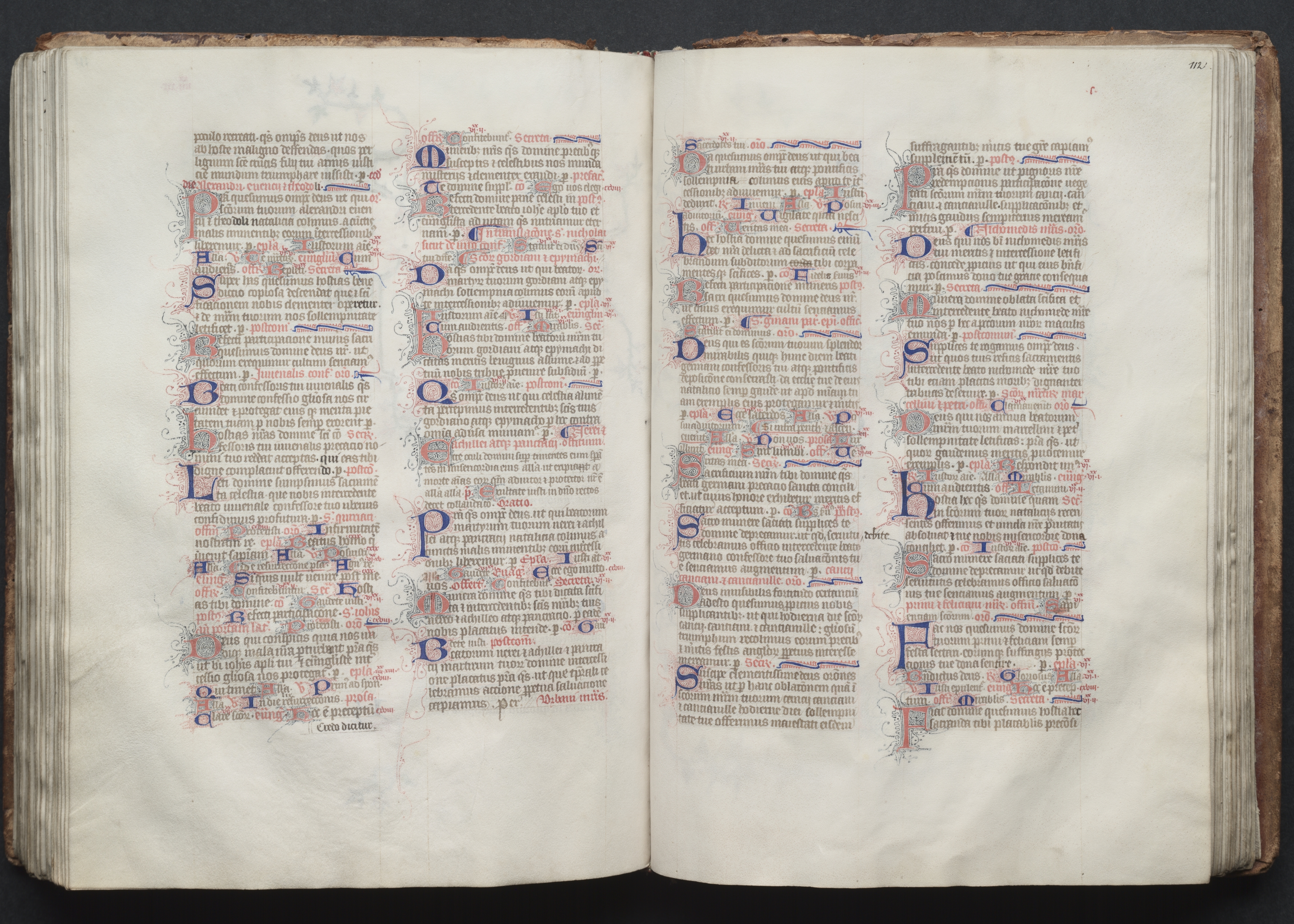 The Gotha Missal:  Fol. 111v, Text