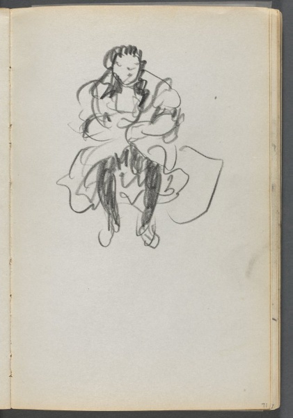 Sketchbook, The Dells, N° 127, page 071: Seated Figure 
