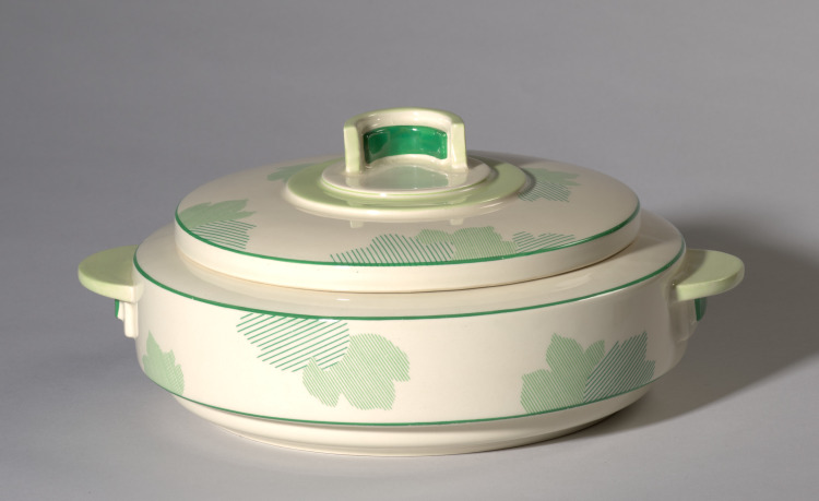 Casino Shape Covered Vegetable Dish with Athlone Pattern
