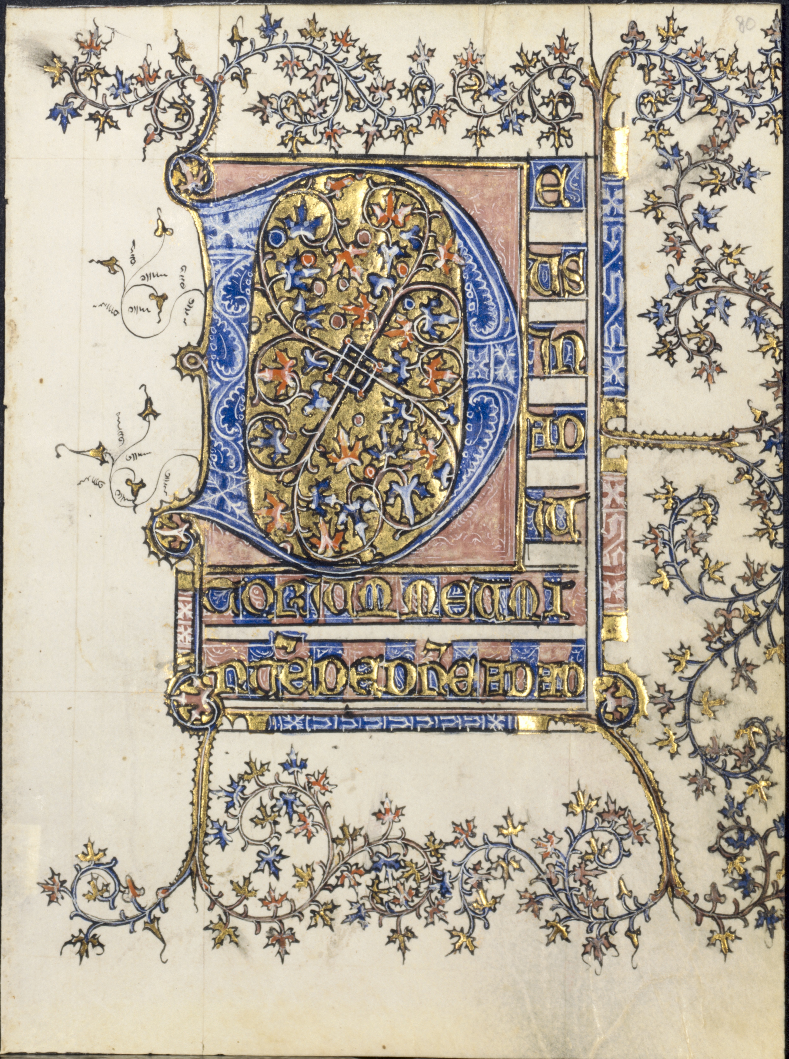 Leaf from a Book of Hours: Initial D
