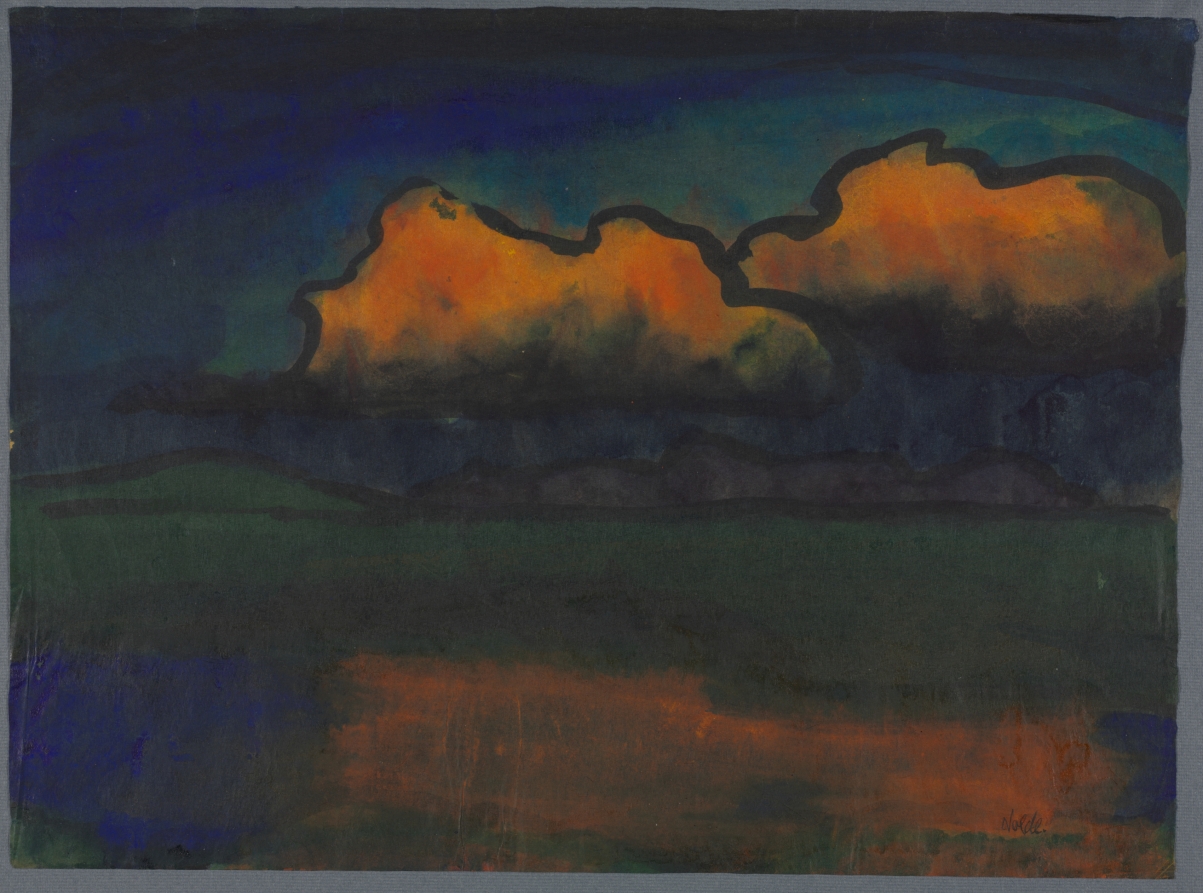 Sunset over the Lake, Emil Nolde, probably after 1920