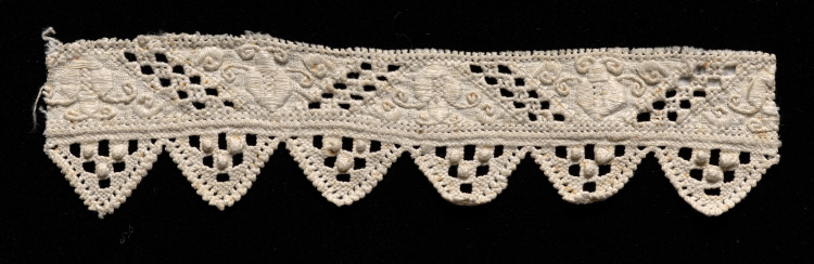 Needlepoint (Cutwork) Lace Insertion and Punto Avorio Lace Edging