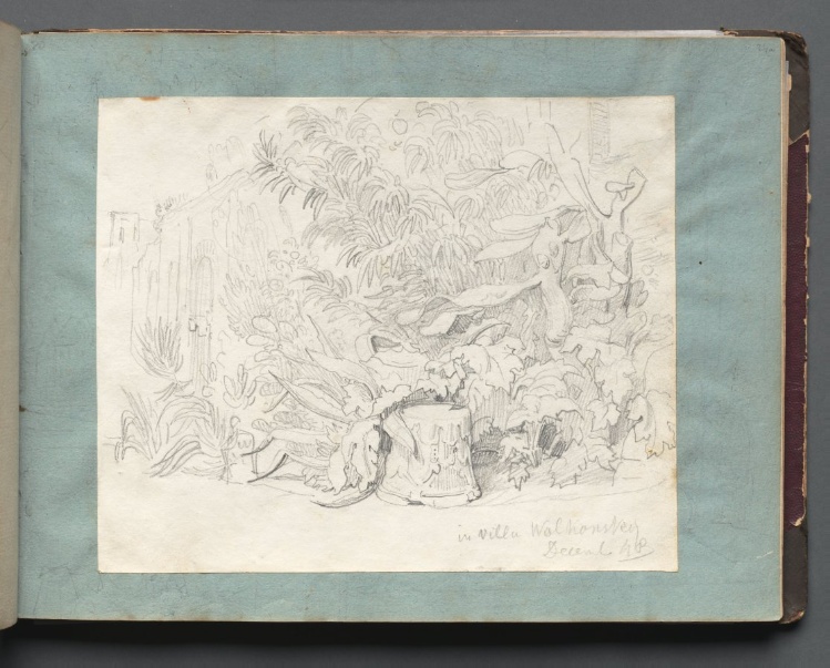 Album with Views of Rome and Surroundings, Landscape Studies, page 24a: "In Villa Walkonsky"