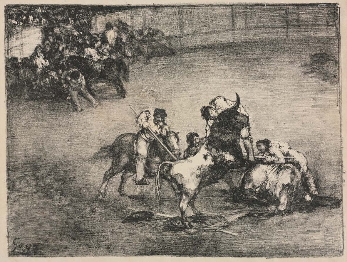 The Bulls of Bordeaux:  Picador Caught by a Bull
