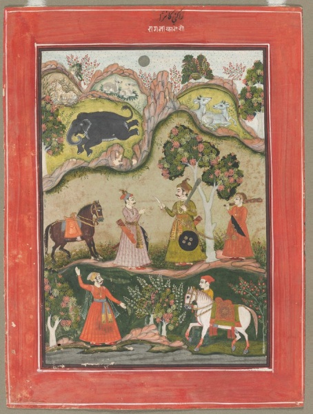 Kanhara Ragini: Song of Inspiration to Krishna for Killing the Elephant Demon, from the Ragamala Series