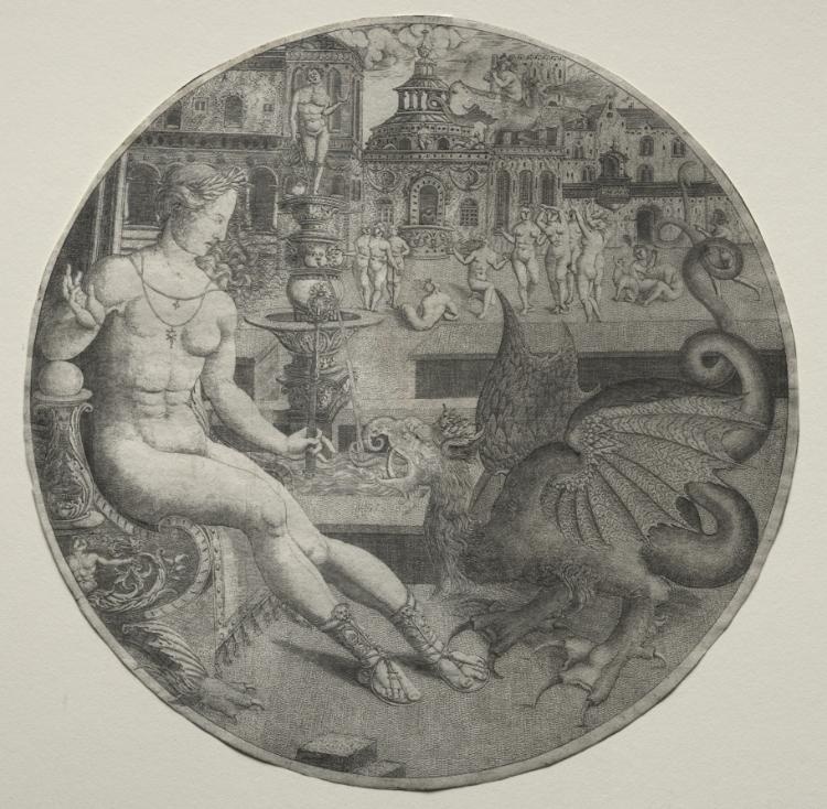 Naked Woman and a Dragon