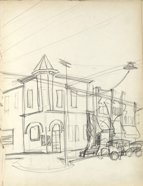 Sketchbook #1: City scene (page 57)