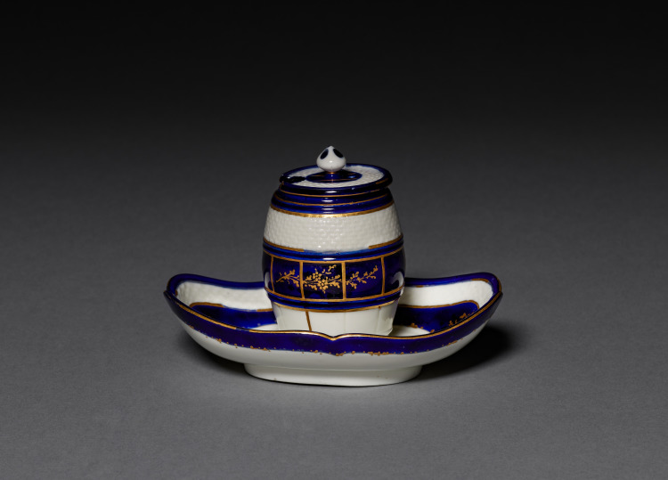 Mustard Pot with Cover and Stand