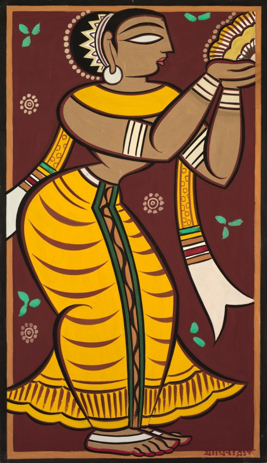 Woman Offering Puja, Jamini Roy, 1925–54