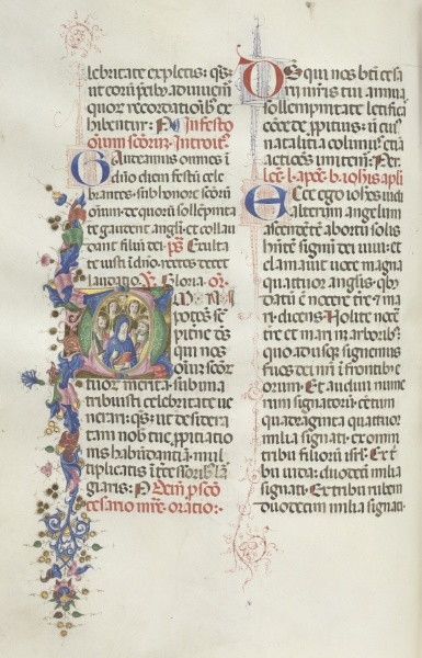 Missale: Fol. 322v: The Virgin among the Apostles and Saints