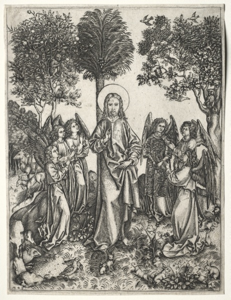 Christ in the Wilderness Attended by Six Angels