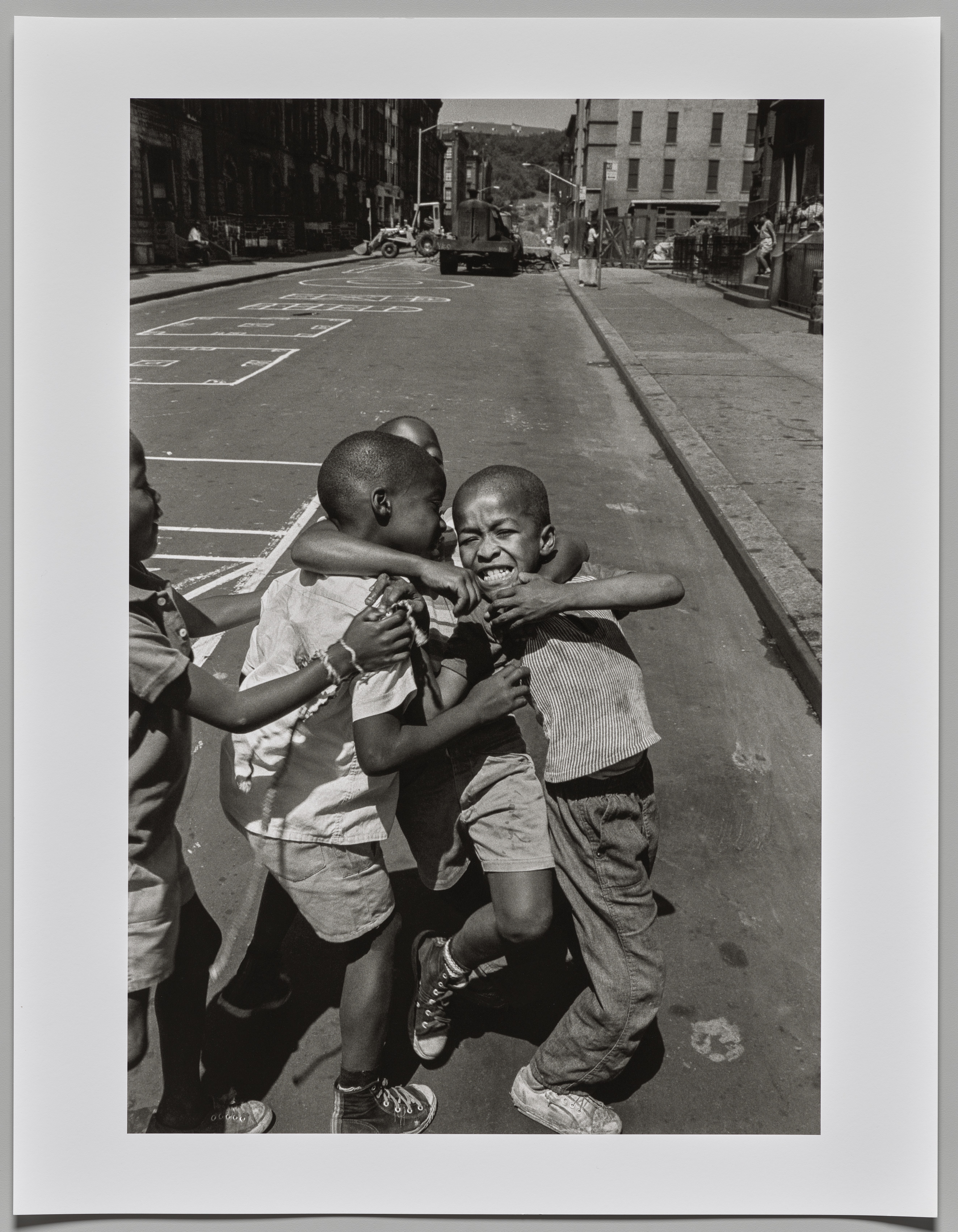 Kids on the Street Fighting, Harlem, New York, September