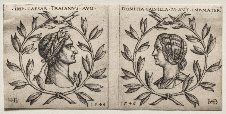 Busts of Emperor Trajan and Domitia Calvilla