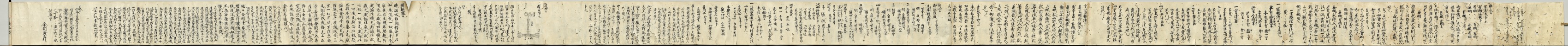 Scroll of Miscellaneous Notes written on a Calendar by Priest Seigen (recto)