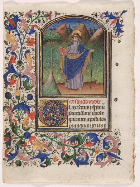 Leaf from a Book of Hours: Saint James the Greater