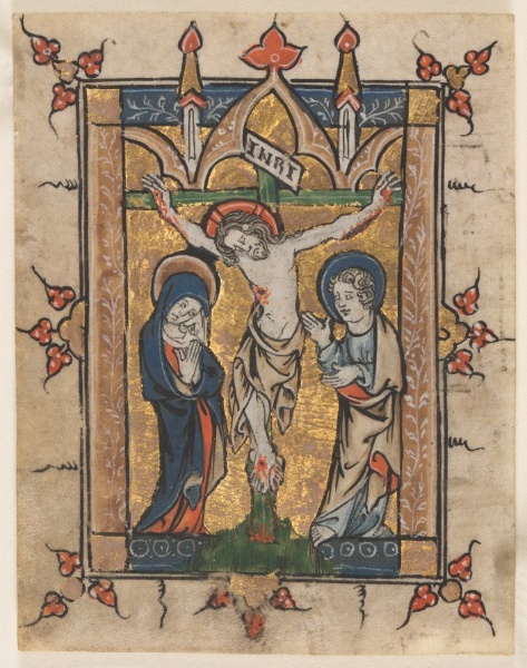 Leaf from a Psalter: The Crucifixion