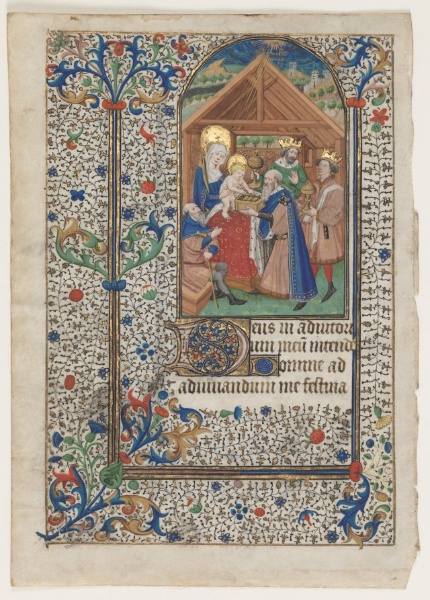 Leaf from a Book of Hours: Adoration of the Magi