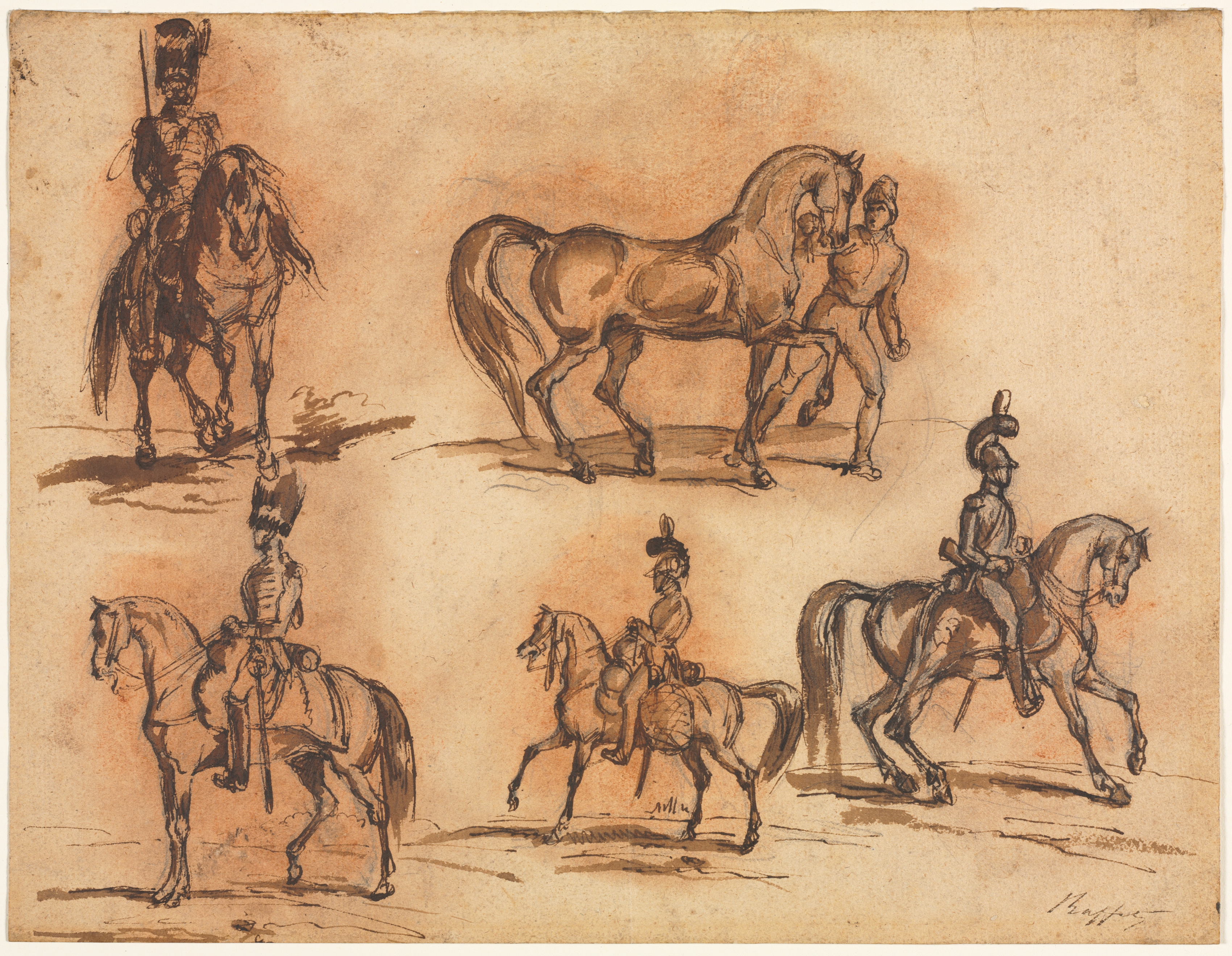 Five Equestrian Studies: Cavalrymen