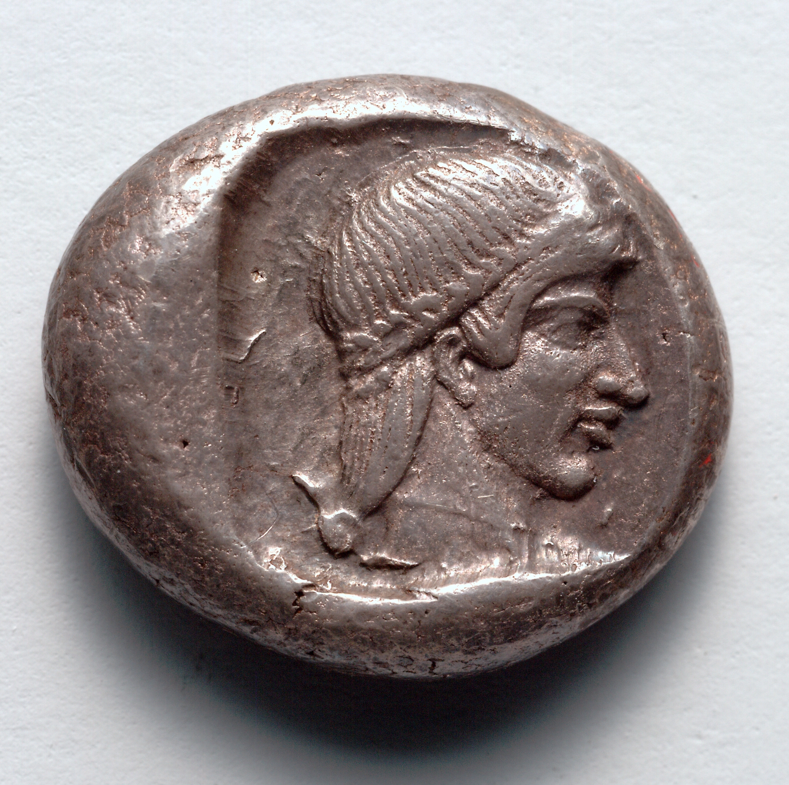 Drachm: Head of Aphrodite, r., within incuse square (reverse)