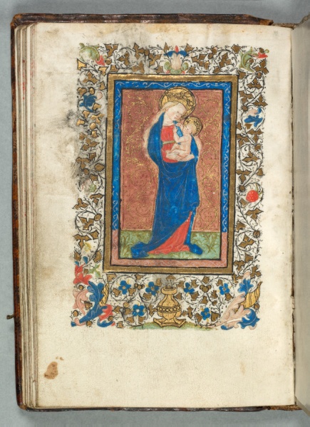 Book of Hours (Use of Metz): Fol. 26v, Virgin and Child