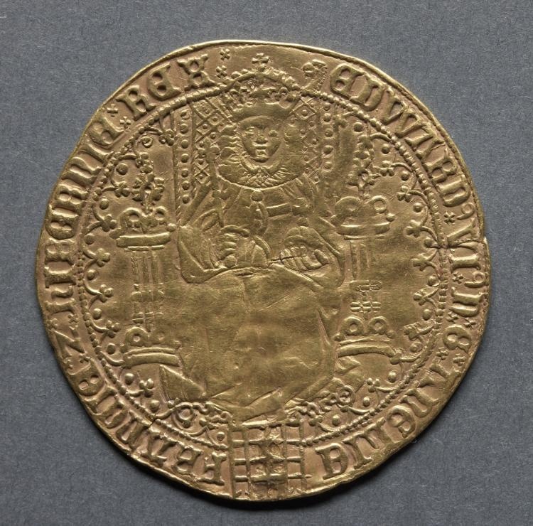 Sovereign of Thirty Shillings: Edward VI Enthroned (obverse)