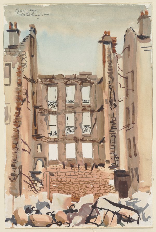 Ruins at Epinal, France, Martin Linsey, 1944