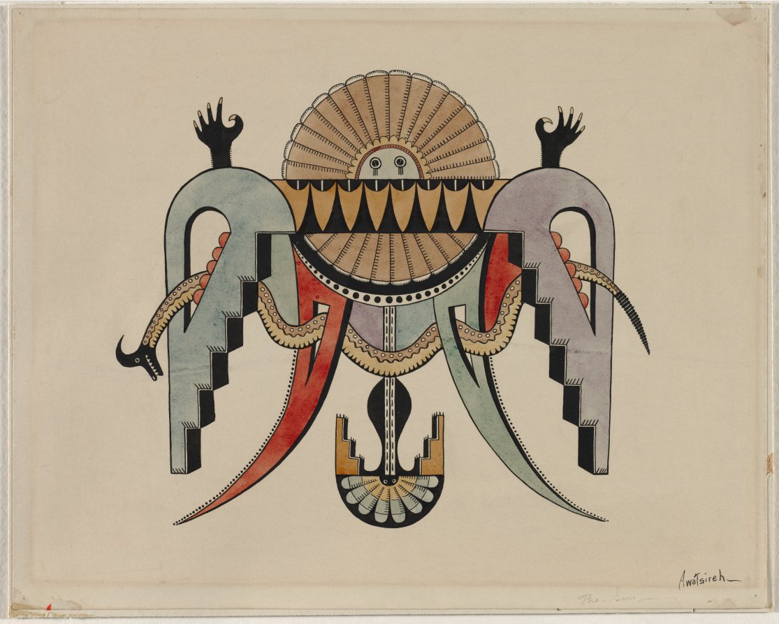Eagle Design, Awa Tsireh (Alfonso Roybal), 1930s