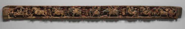 Narrative Frieze:  Procession with Dignitary in a Palanquin Architrave from a Jain Temple