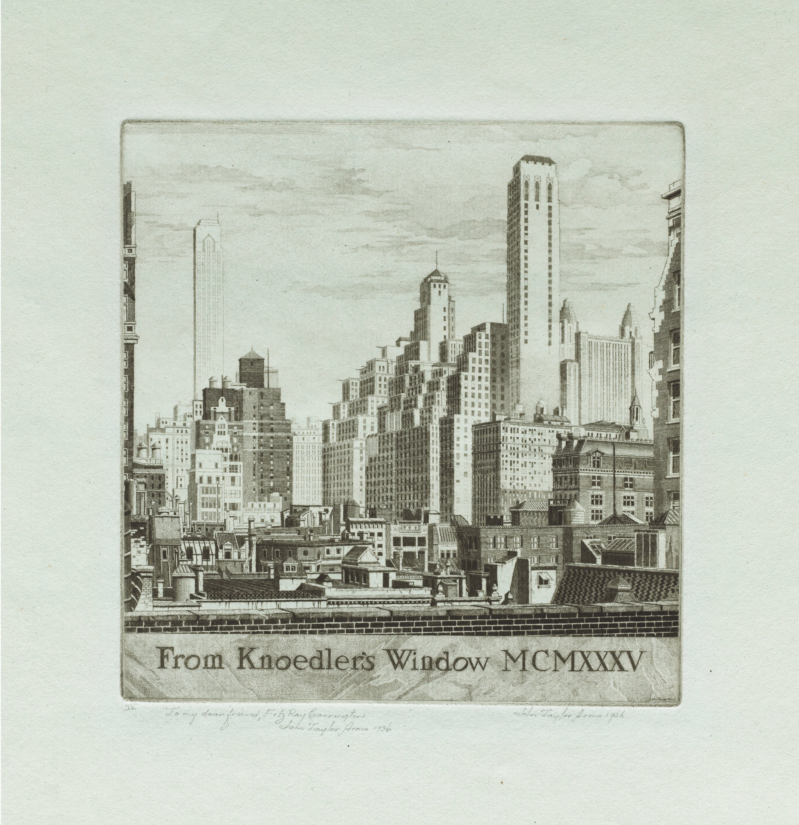 Commission: From Knoedler's Window, MCMXXXV