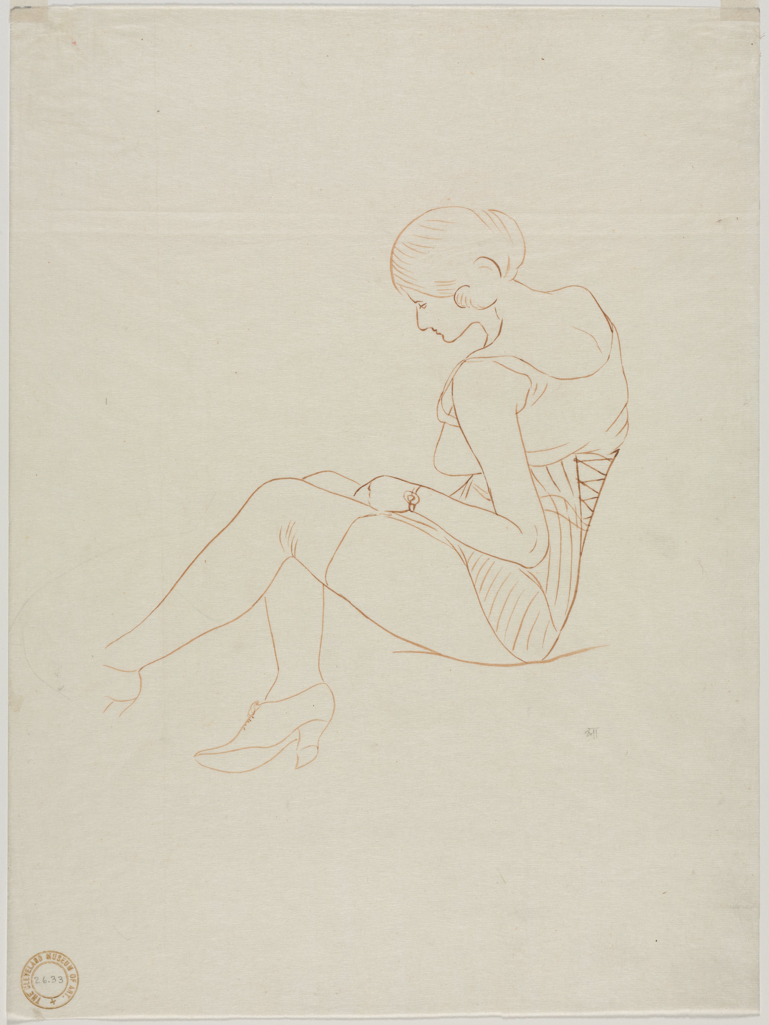 Semi-nude Woman, Seated