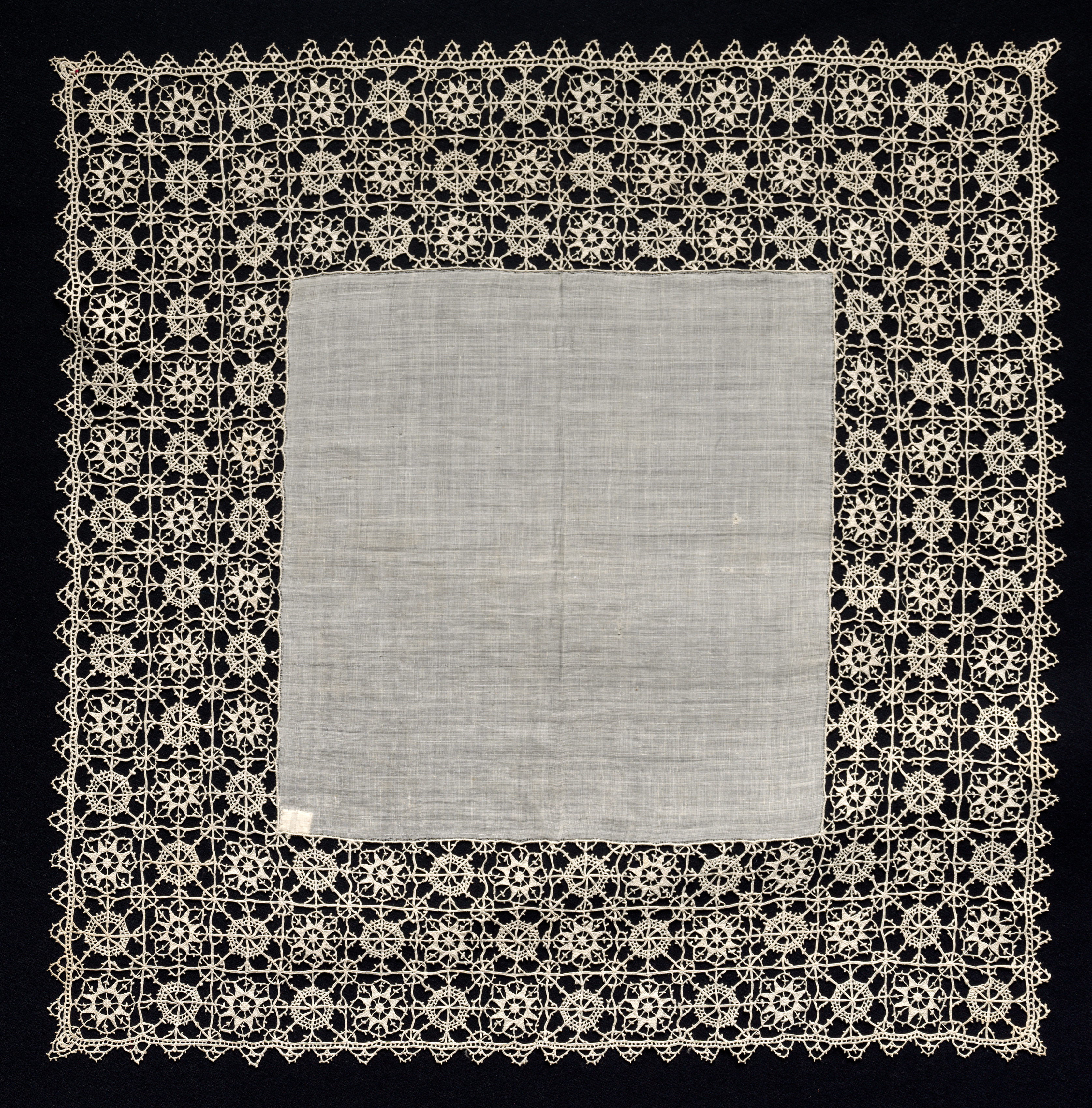 Needlepoint (Reticella) Lace Handkerchief