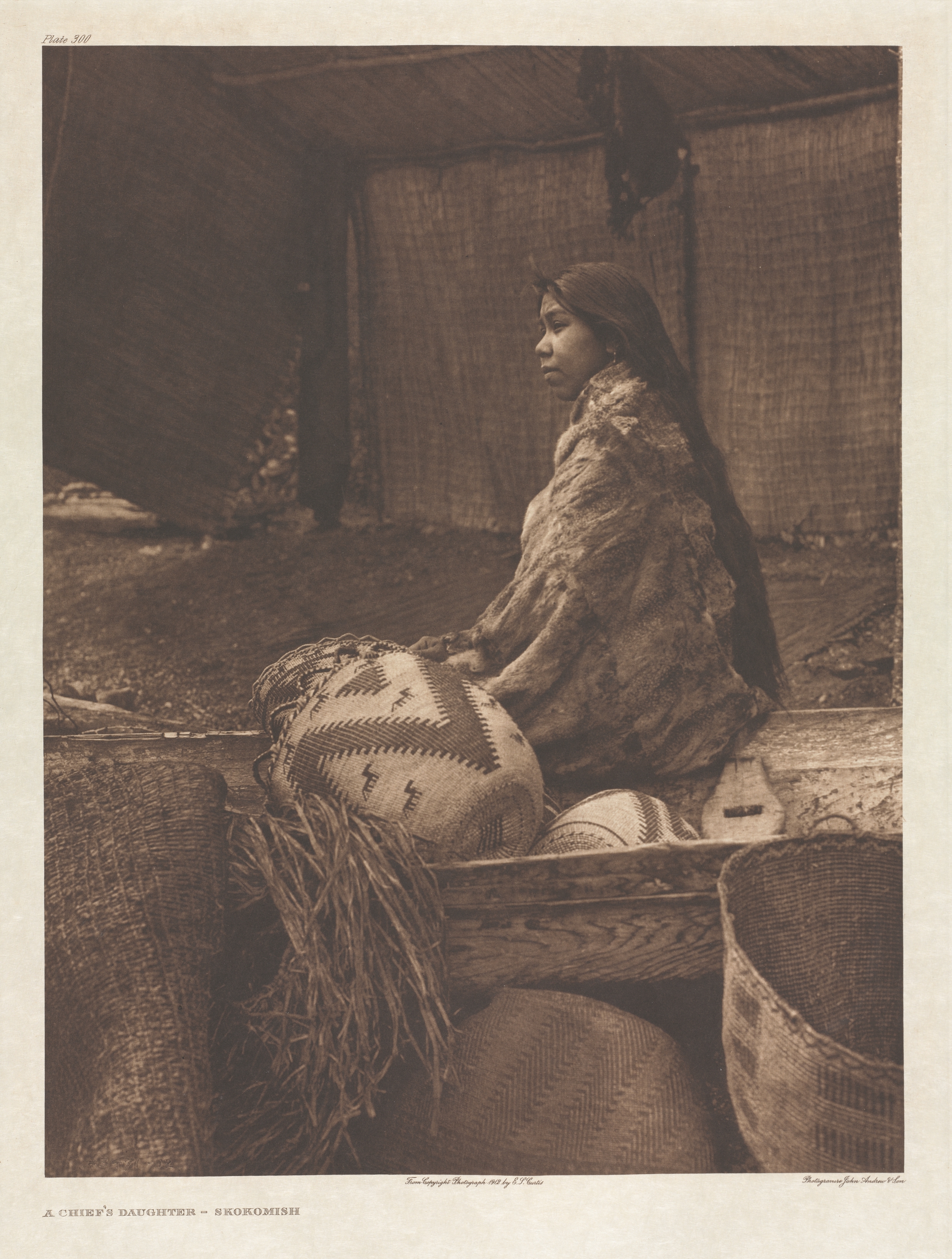 Portfolio IX, Plate 300: A Chief's Daughter - Skokomish
