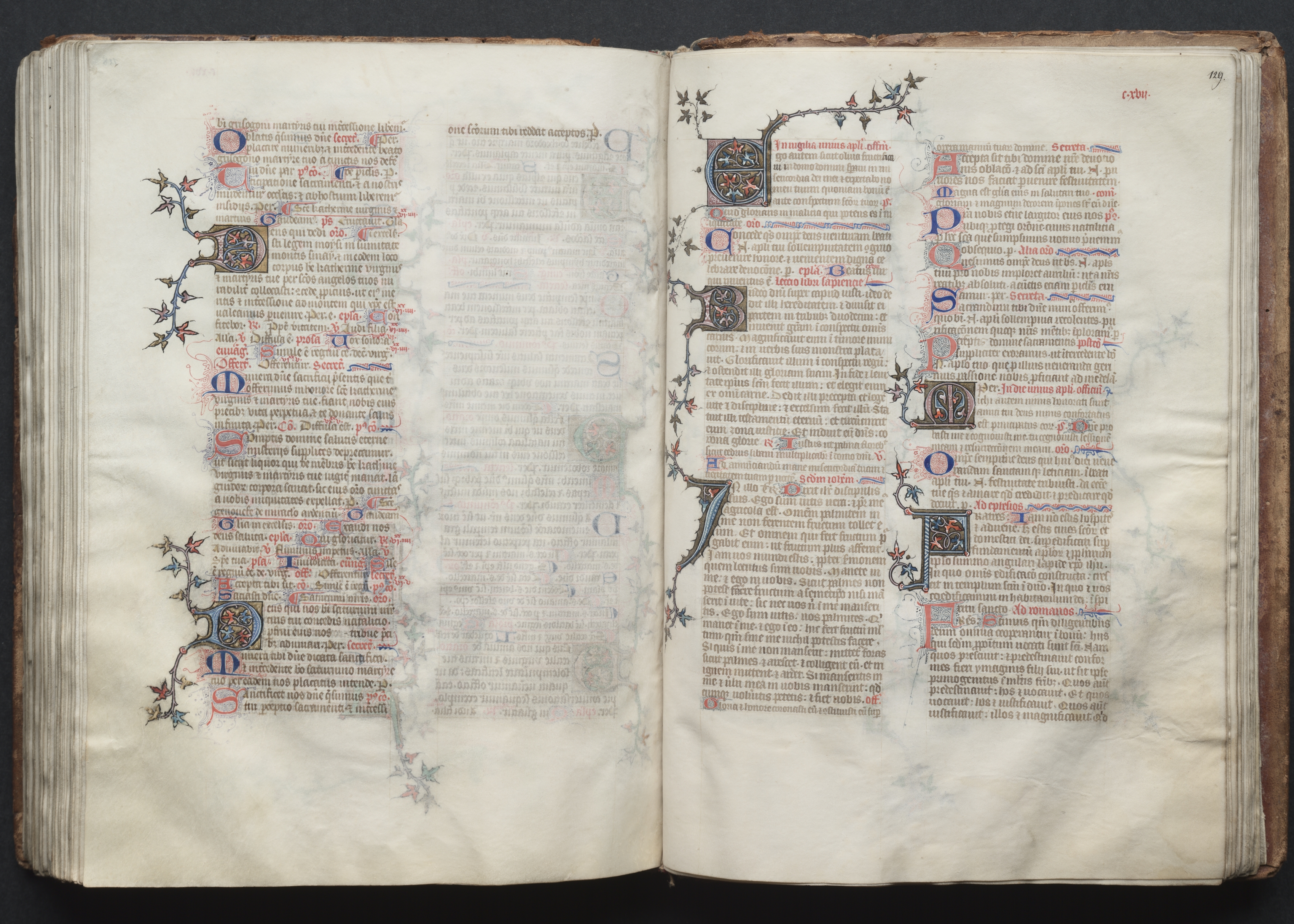 The Gotha Missal:  Fol. 129r, Text
