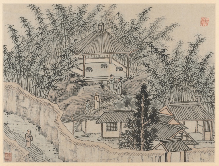 Bamboo Pavilion, Tiger Hill, from Twelve Views of Tiger Hill, Suzhou