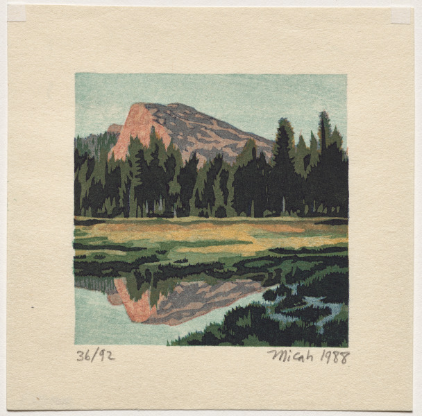 Tuolumne (Yosemite Book I): A Suite of Five Color Woodblock Prints: Day's End, Lembert Dome