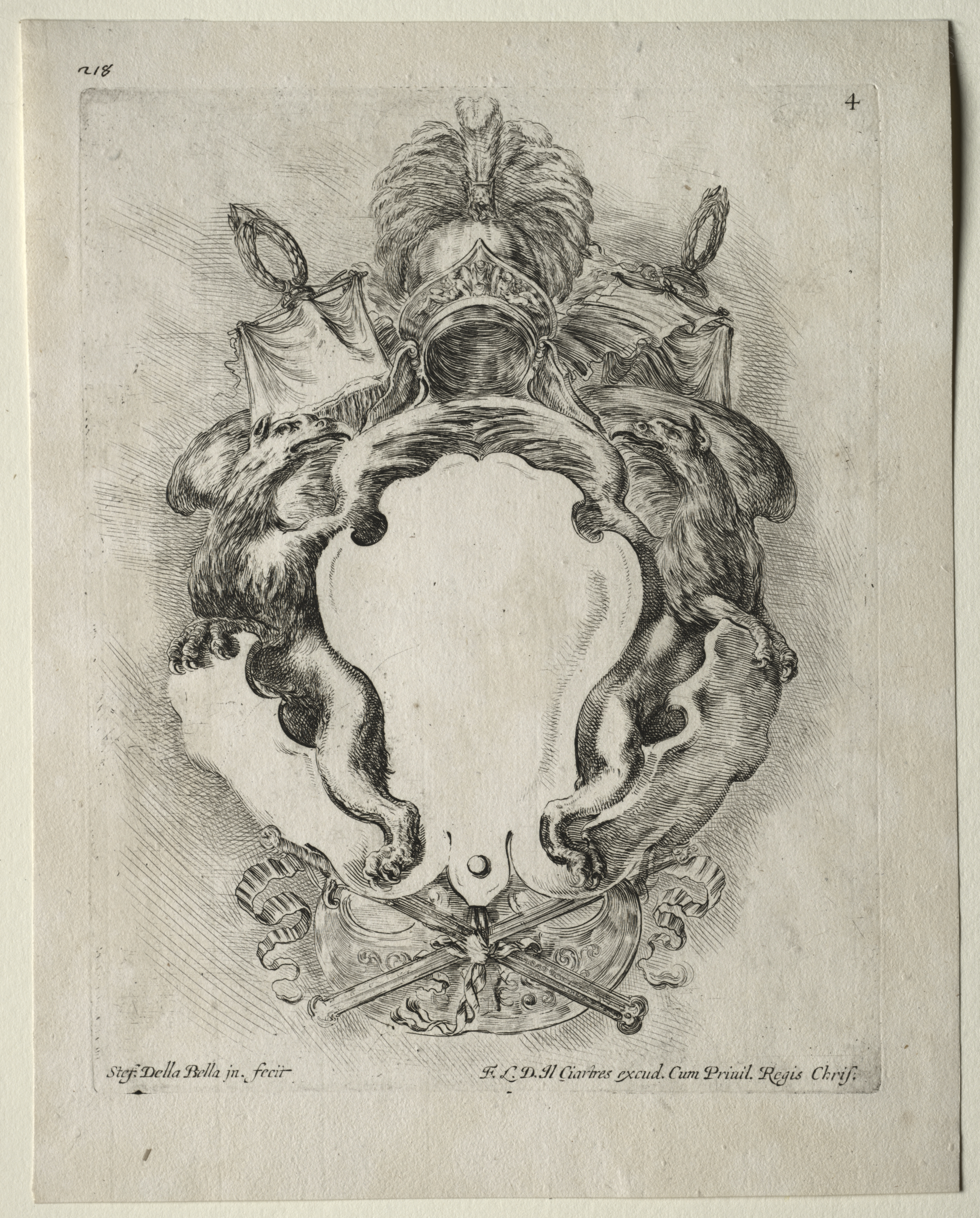 Collection of Various Caprices and New Designs of Cartouches and Ornaments:  No. 4