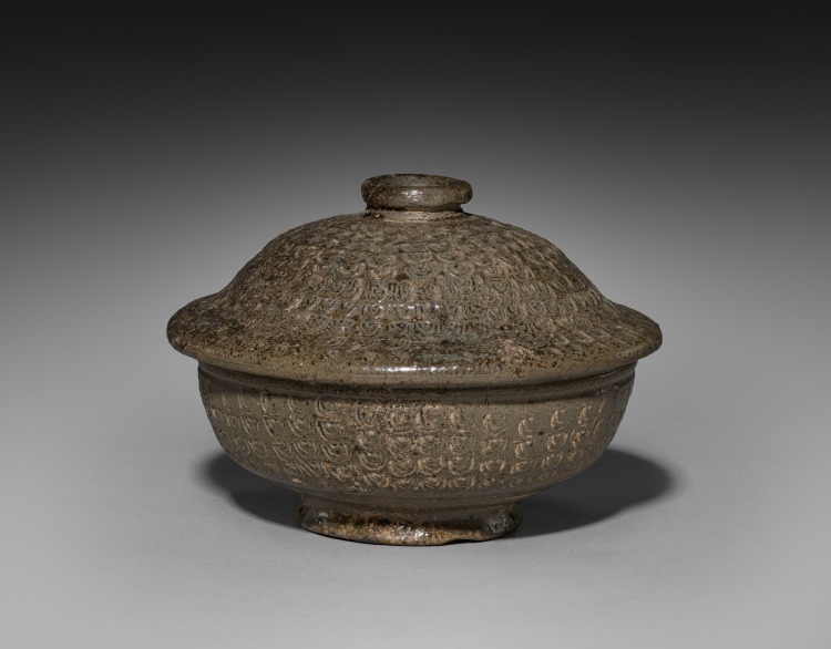Burial Urn with Stamped Design